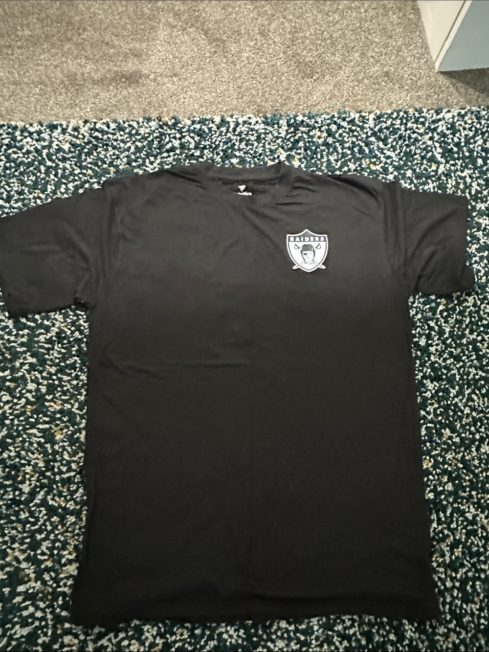 Fanatics Black Short Sleeve Raiders Logo Tee